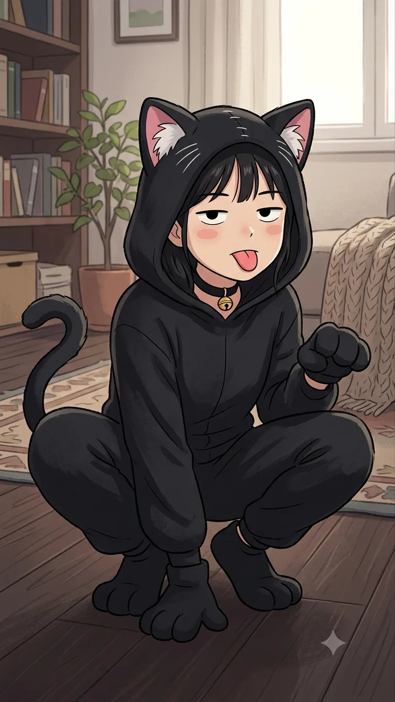ai character: Deadpan Kitty background