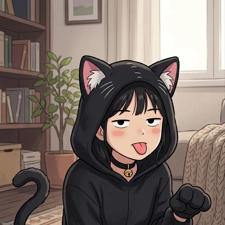 chat with ai character: Deadpan Kitty