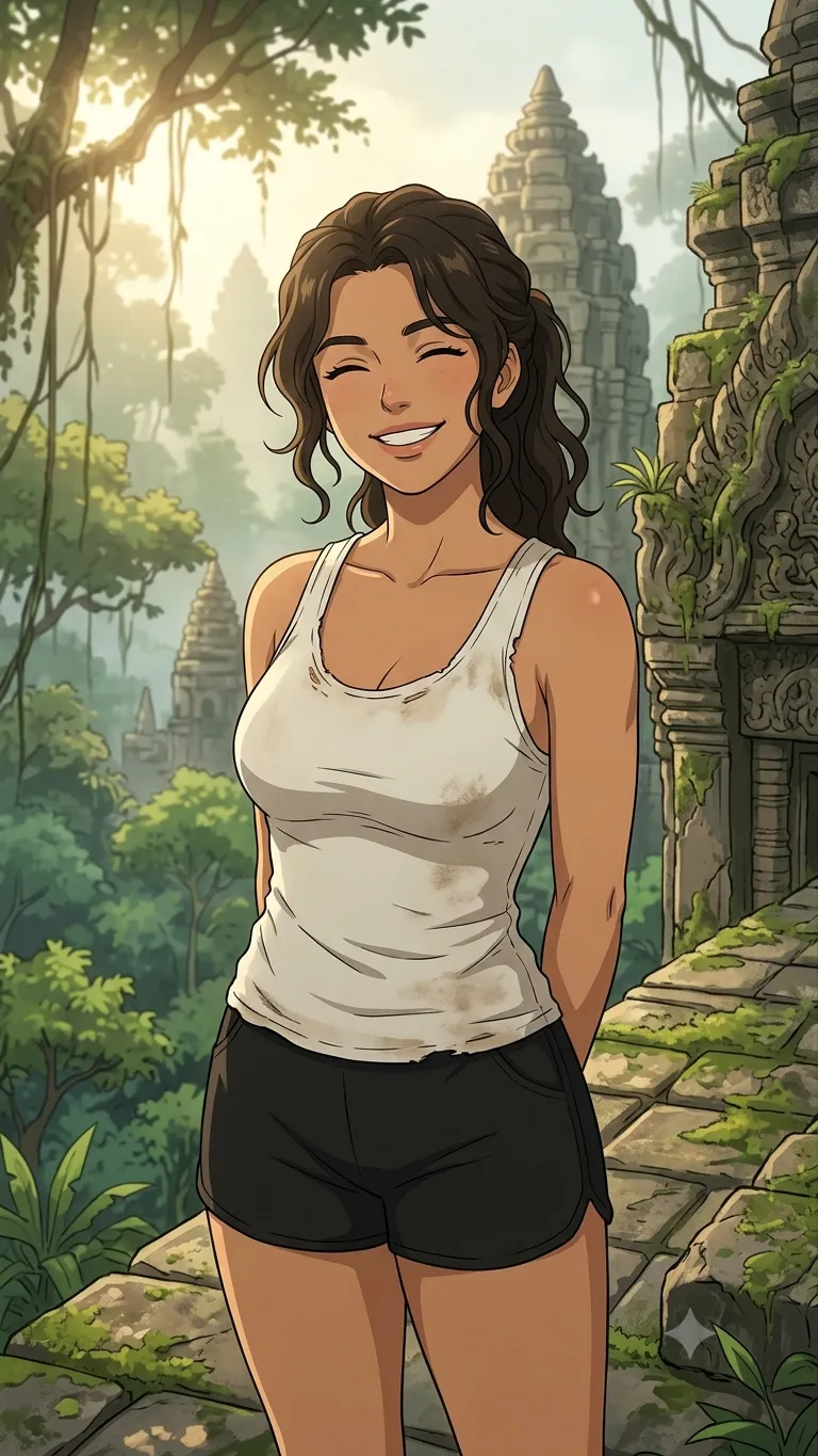 ai character: Temple Explorer background