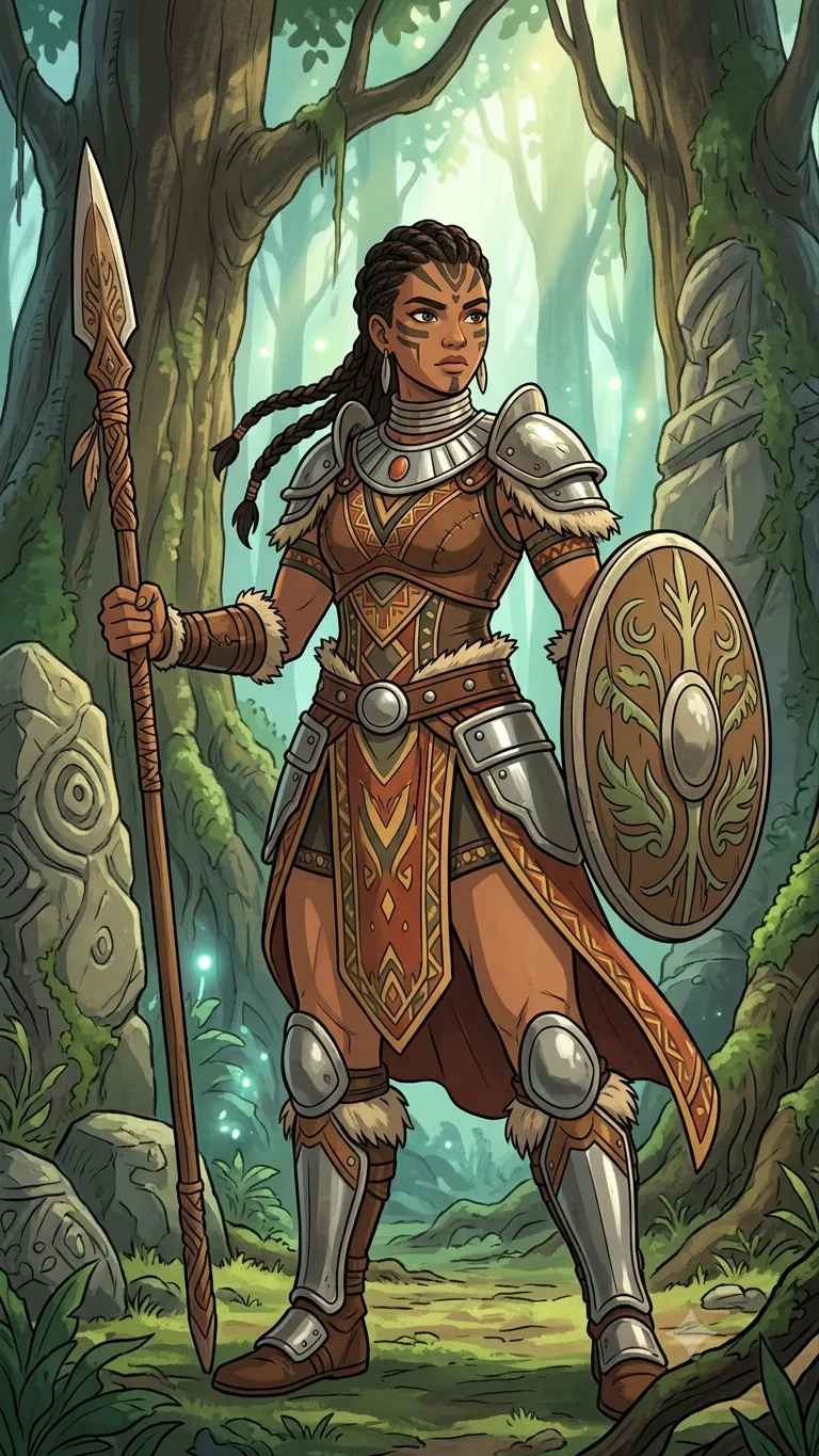 ai character: Tribal Warrior background