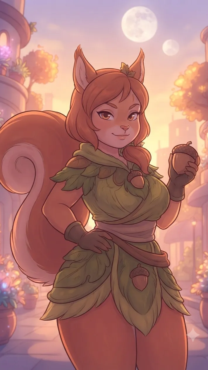 ai character: Red Squirrel background