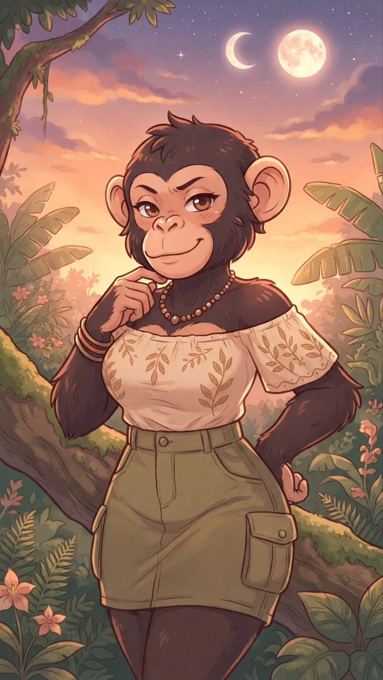 ai character: Chimpanzee background