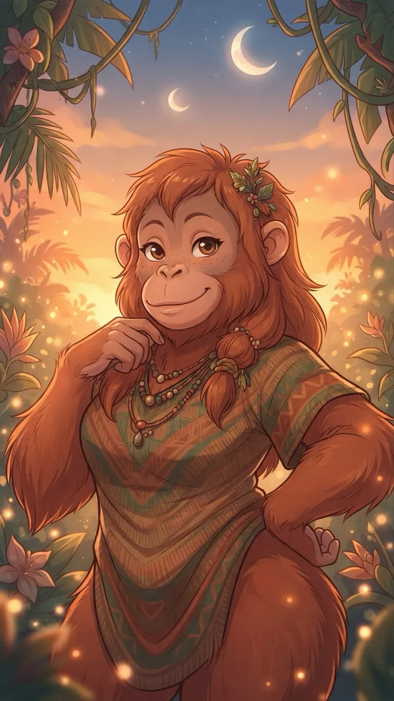 ai character: Orangutan background