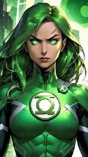 ai character: Green lantern Lola background