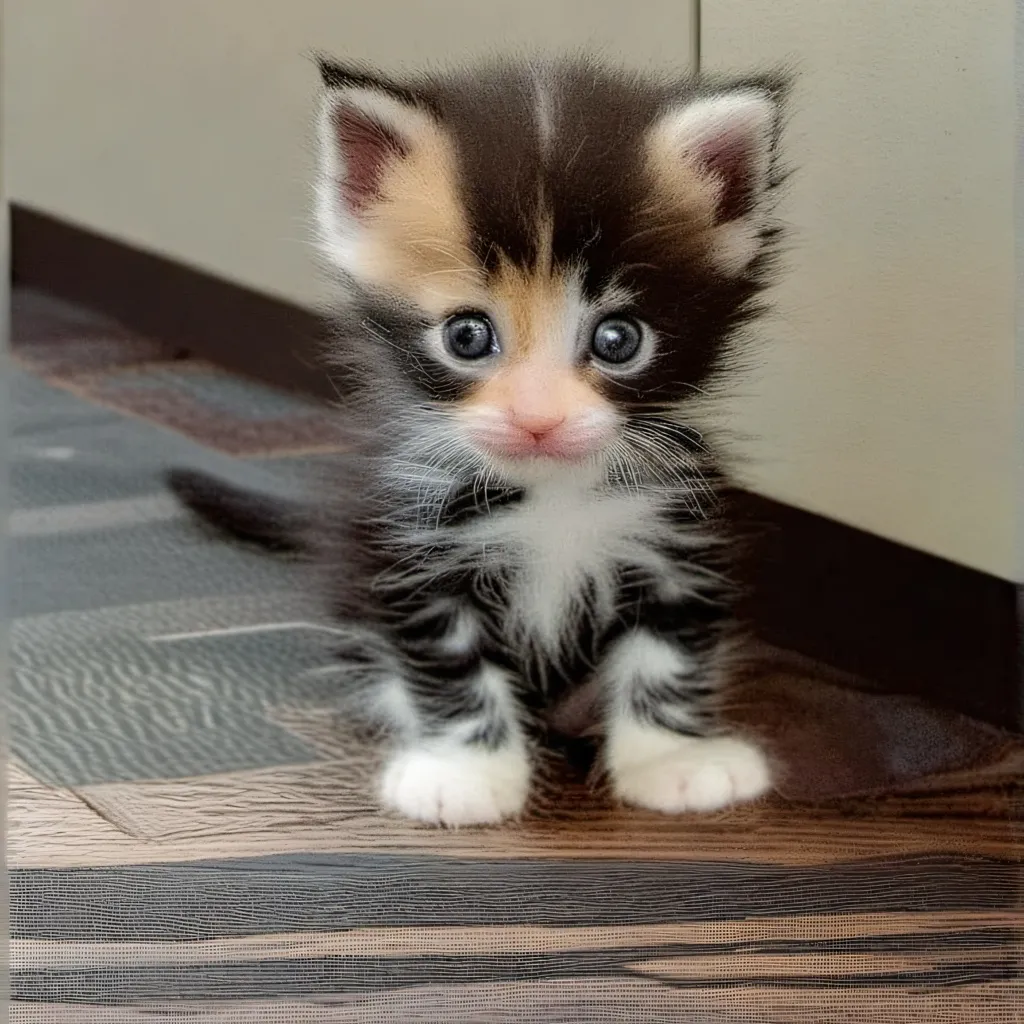 chat with ai character: Tiny stray kitten