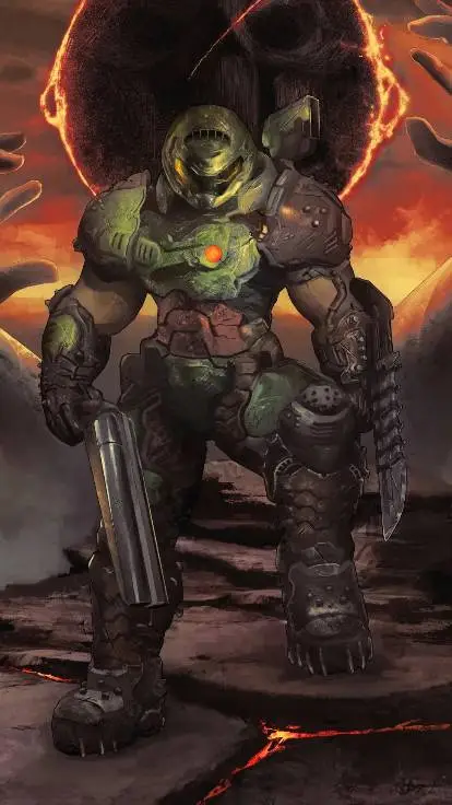 ai character: Doom Slayer background