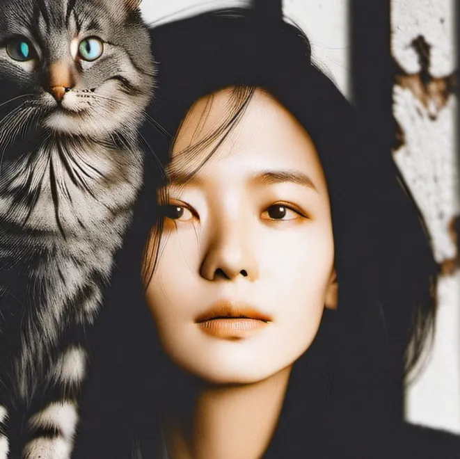 chat with ai character: Girl wit the kitty