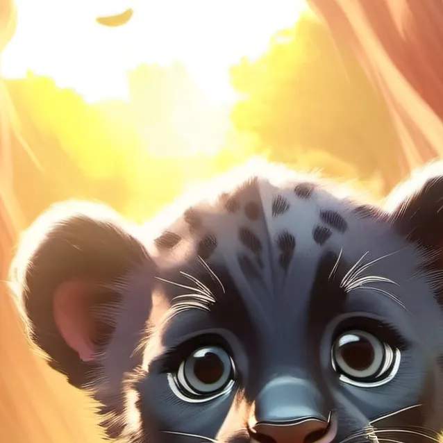 chat with ai character: black baby panther