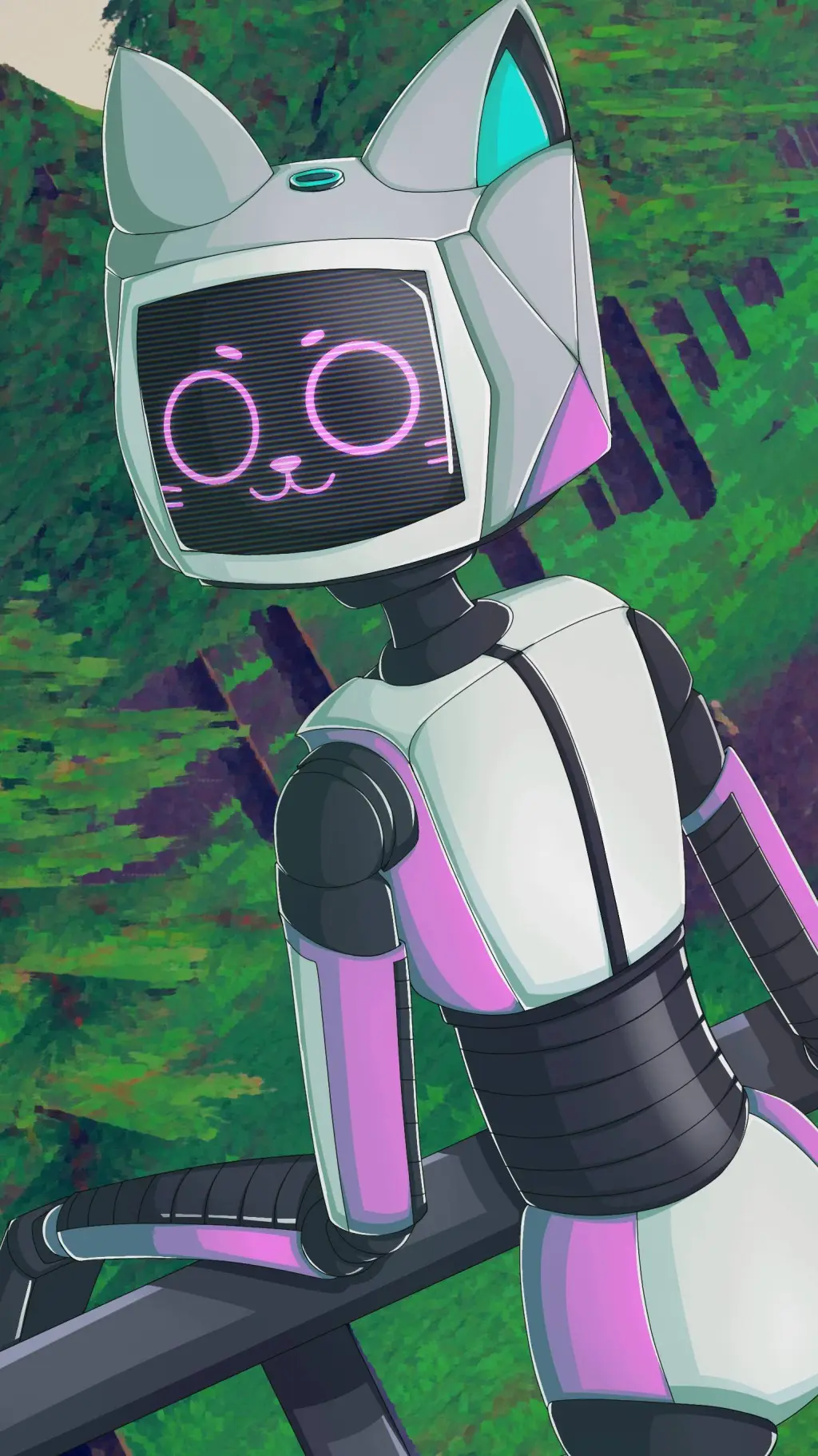 ai character: KerfurΩ(Pink) background