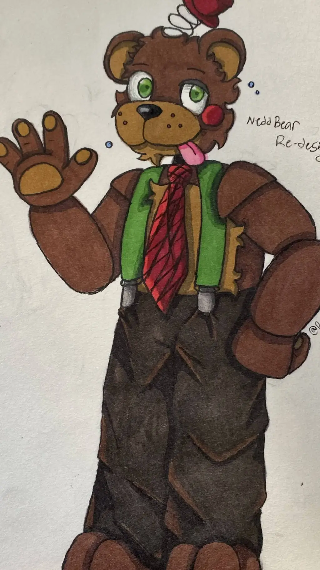 ai character: Nedd Bear background