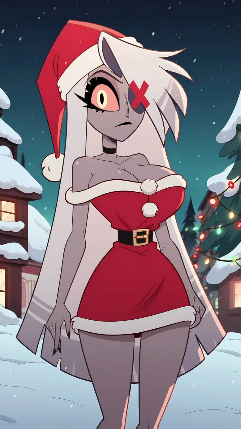 ai character: Vaggie (Christmas) background