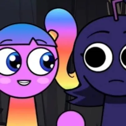 chat with ai character: Rainbow & glitchin
