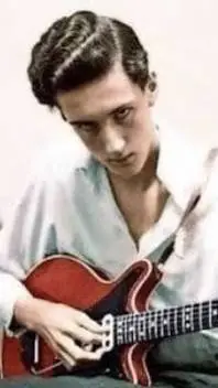 ai character: Brian May  background