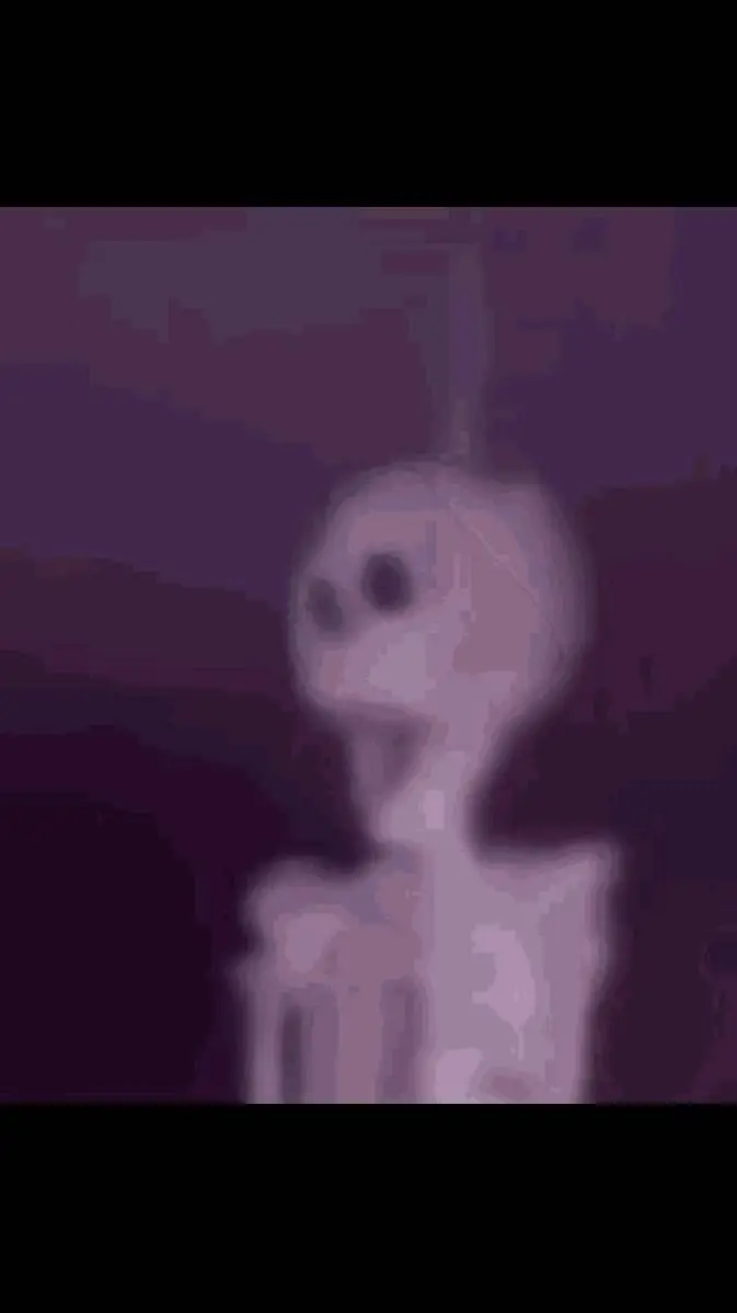 ai character: skeleton meme spin background