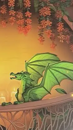 ai character: Aile de feuille background