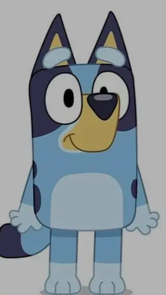 ai character: bluey  background