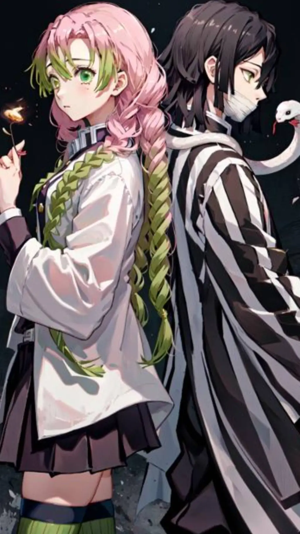 ai character: muitsuri +obanai  background