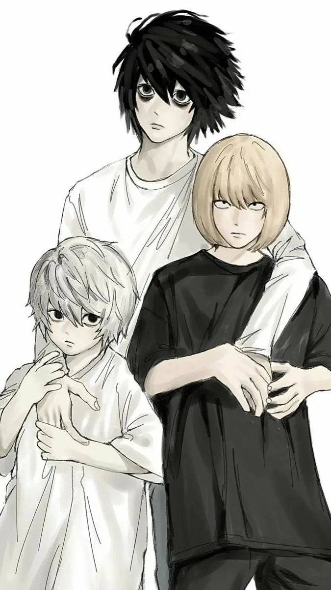 ai character: L & Mello & Near ♡ background