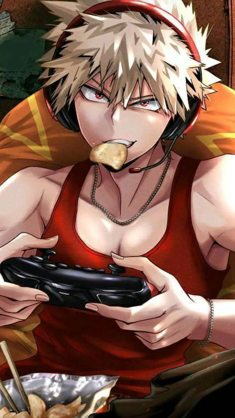 ai character: Katsuki Bakugo background