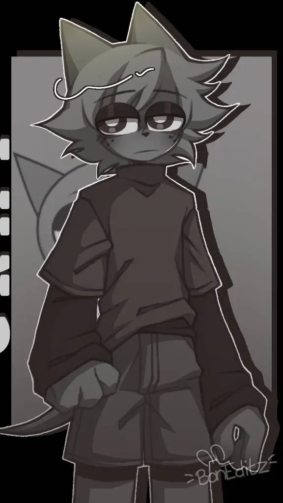 ai character: Gray :) #Mr Emo background