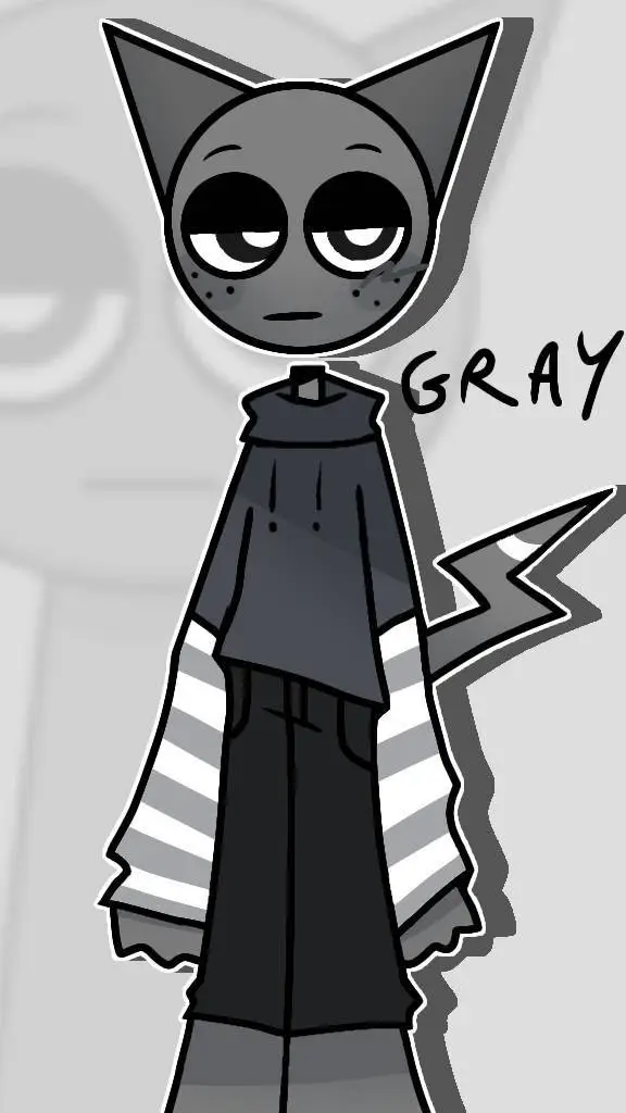 ai character: Gray #Mr.Emoboy background