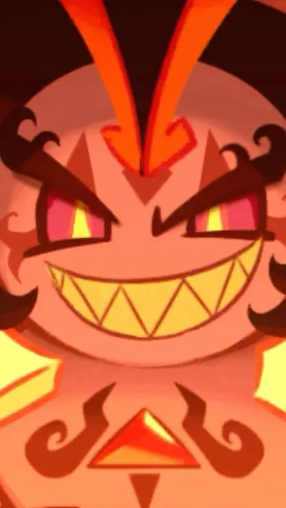 ai character: Burning cookie background