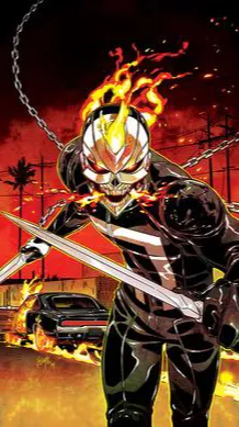 ai character: Ghost rider RPG background