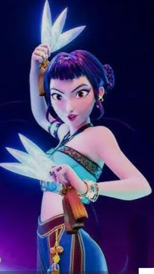 ai character: K-pop demon hunter background