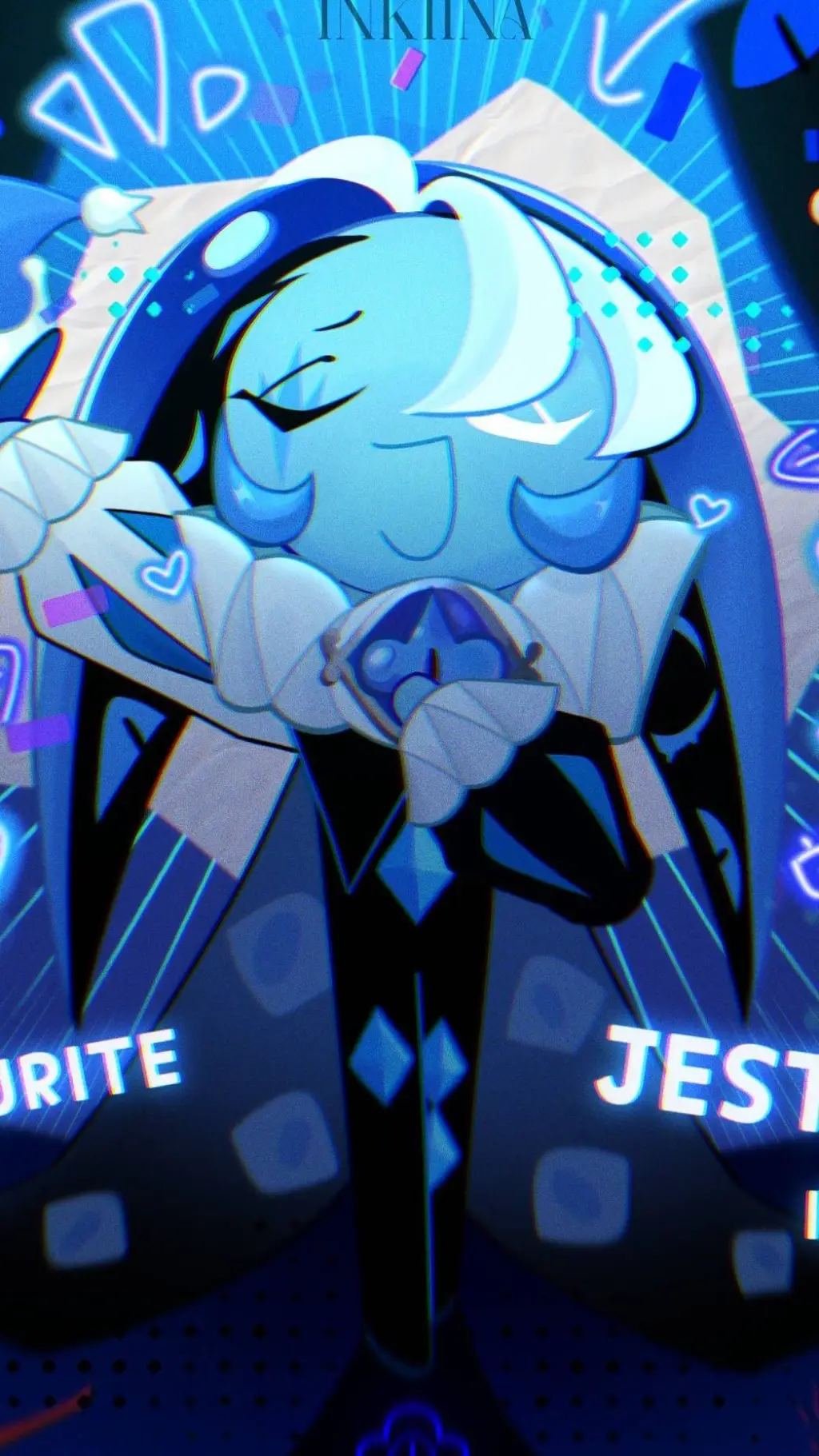 ai character: Shadow milk cookie background