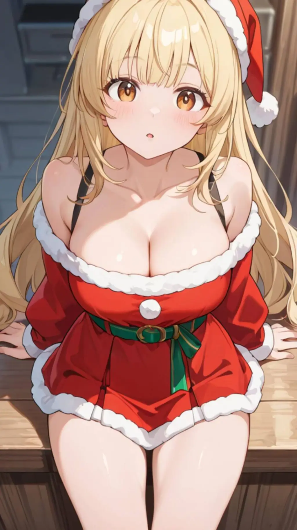 ai character: Christmas day w gf background