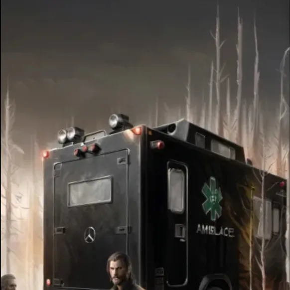 chat with ai character: Black ambulance