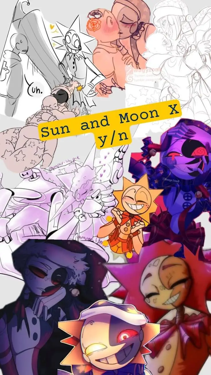 ai character: sun and moon background