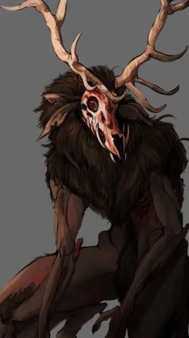 ai character: Human X Wendigo  background