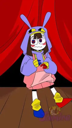 ai character: Pom pom (Pomni) background