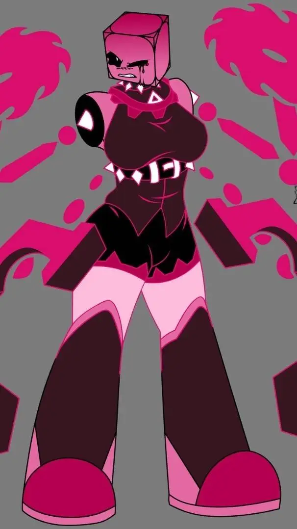 ai character: cubic background