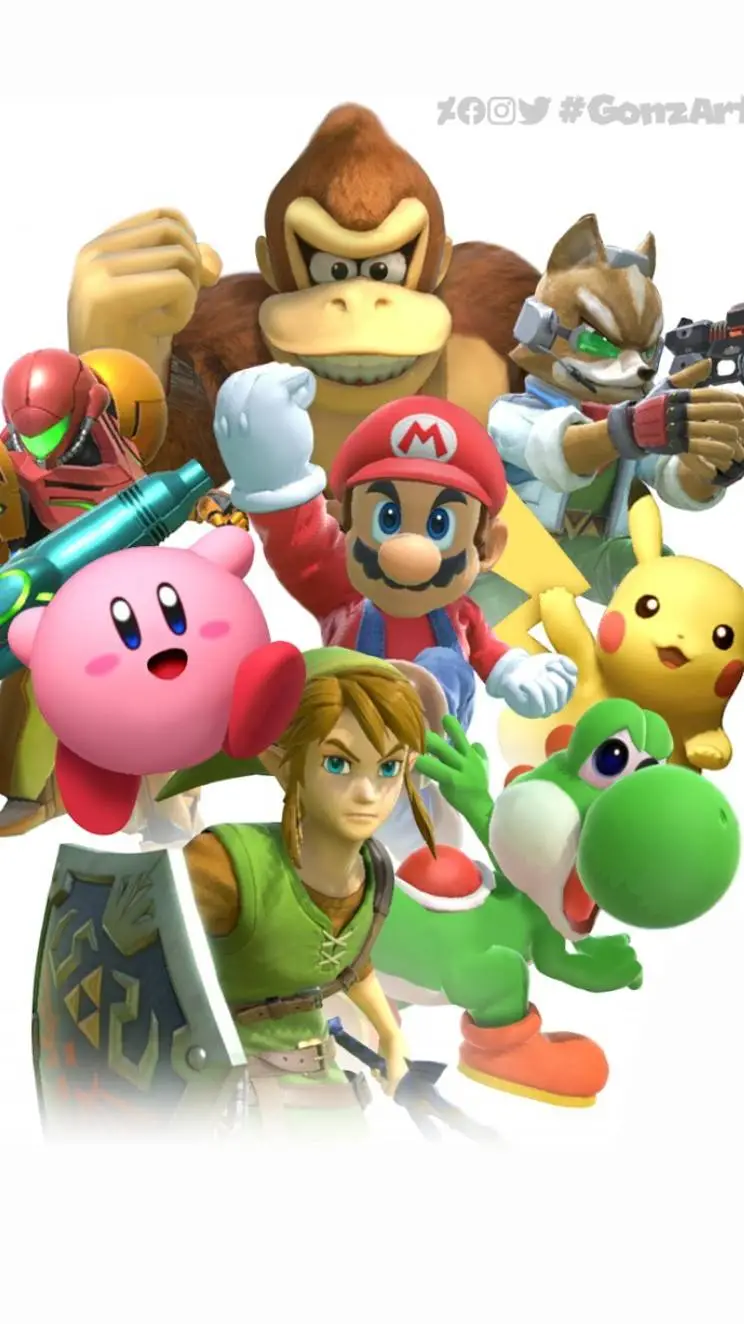 ai character: super smash bros background