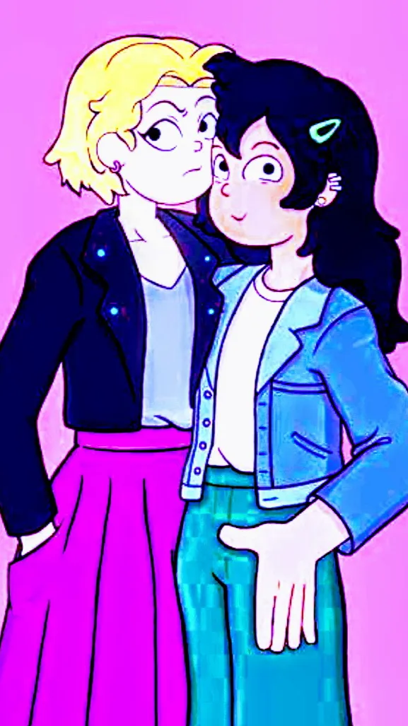 ai character: Sasha and Marcy  background