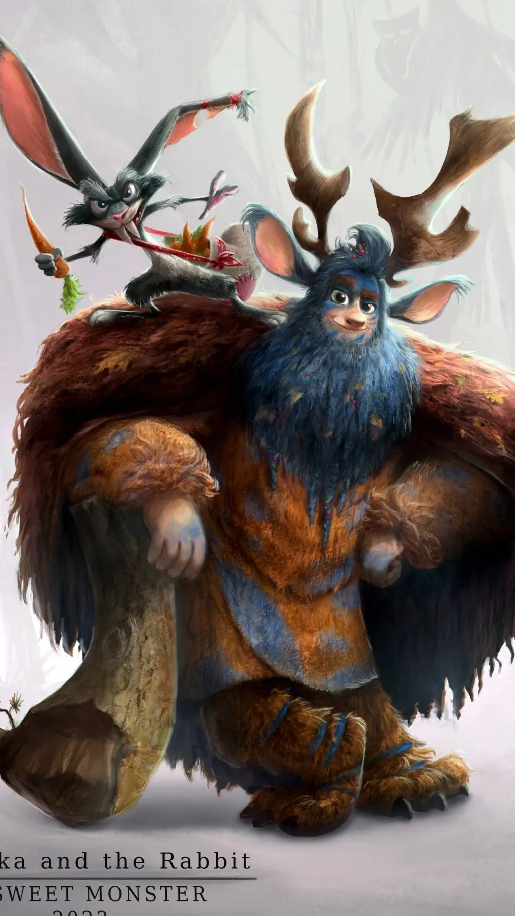 ai character:  Boogie and Bunny background