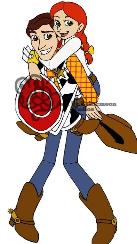 ai character: WOODY X JESSIE  background