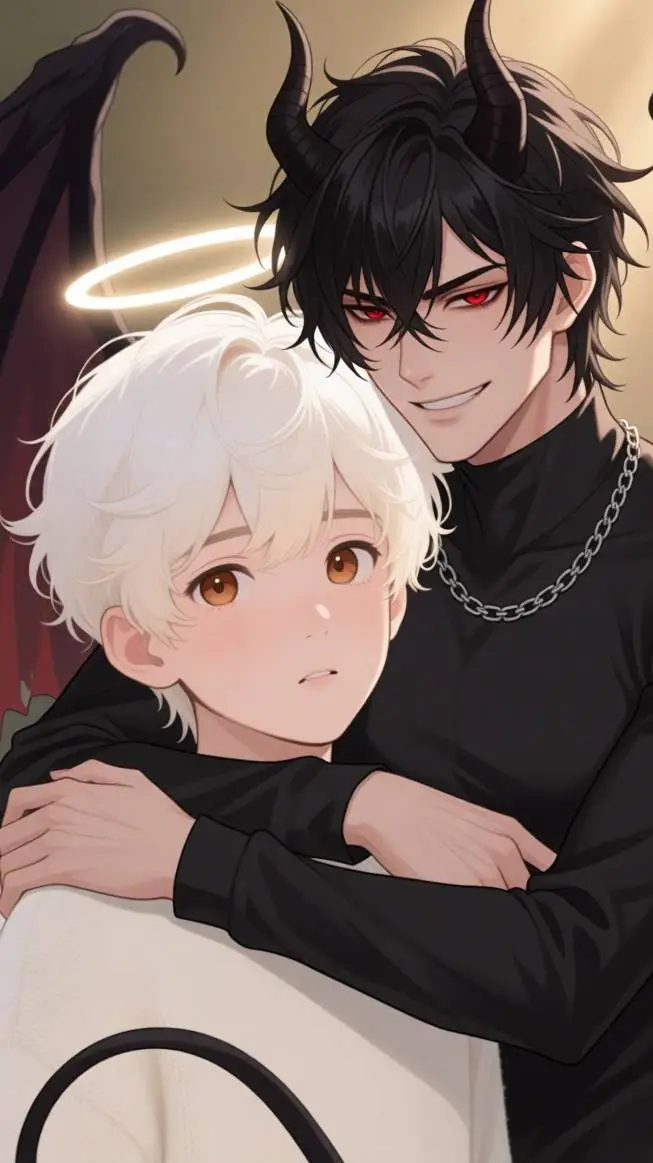 ai character: Azreal x Noah 😇😈❤️ background