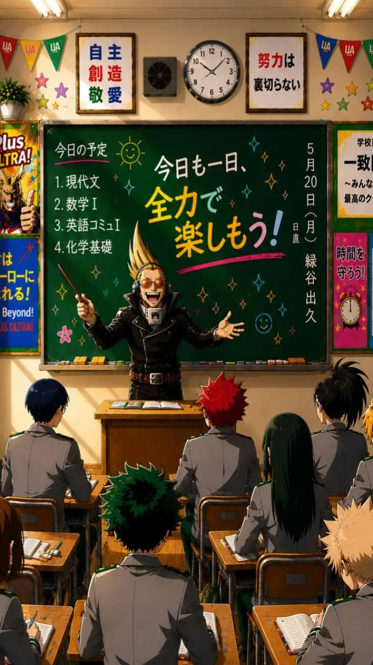 ai character: MHA New Student  background
