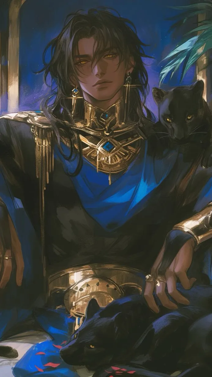 ai character: 𐙚⋆.Amon.⋆ᥫ᭡ background