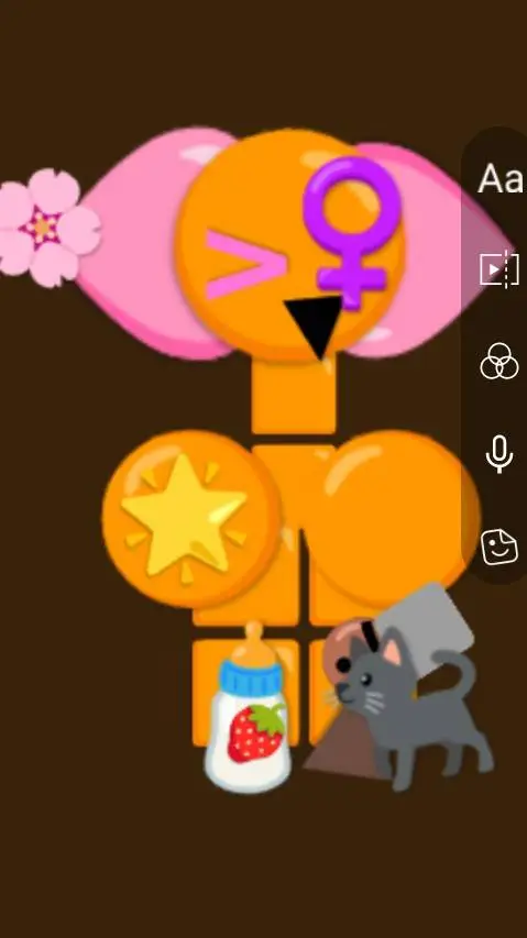 ai character: baby mimi background