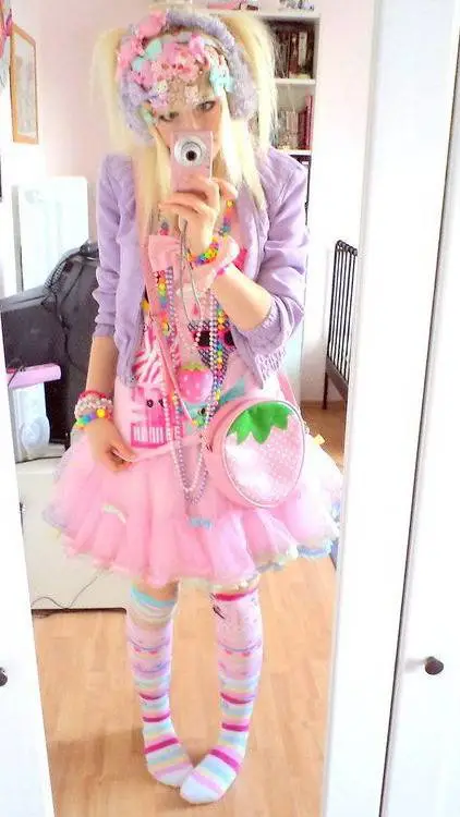 ai character: pastel decora girl background