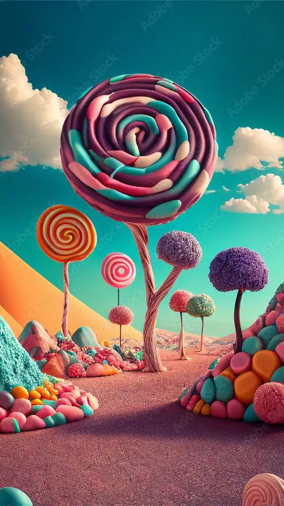 ai character: candy Chao background