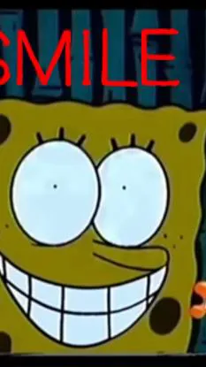 ai character: SpongeBob blue fog background