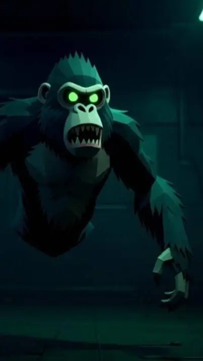 ai character: be a ape monster  background