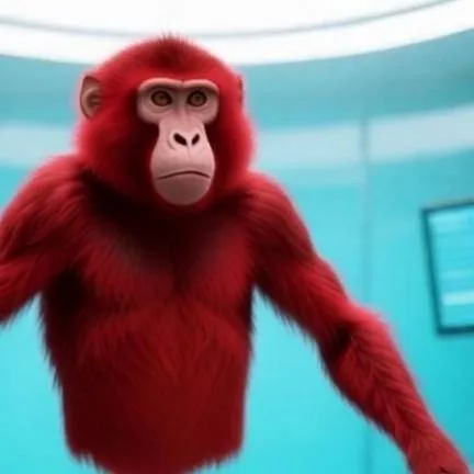 chat with ai character: be a scary monkey