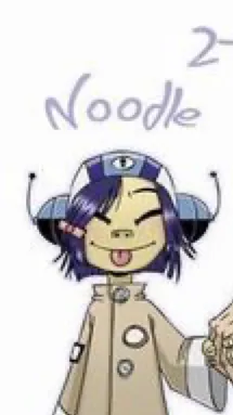ai character: Noodle (Gorillaz) background