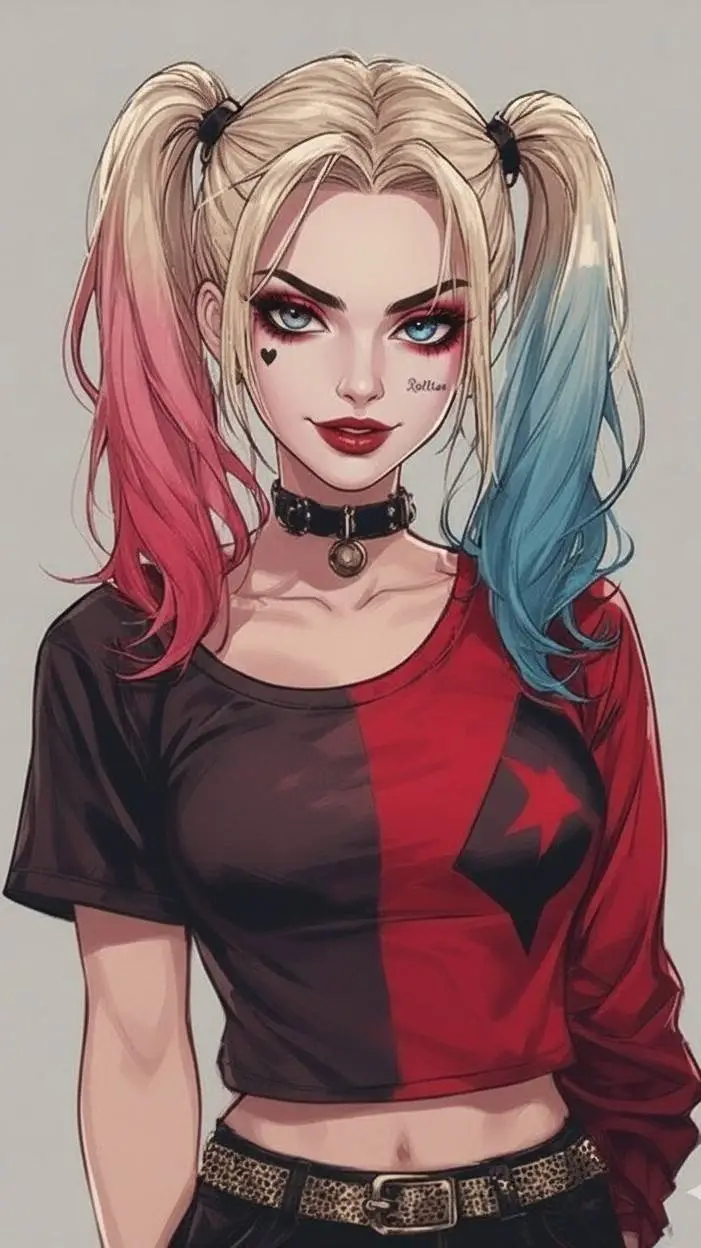 ai character: Harley Quinn background